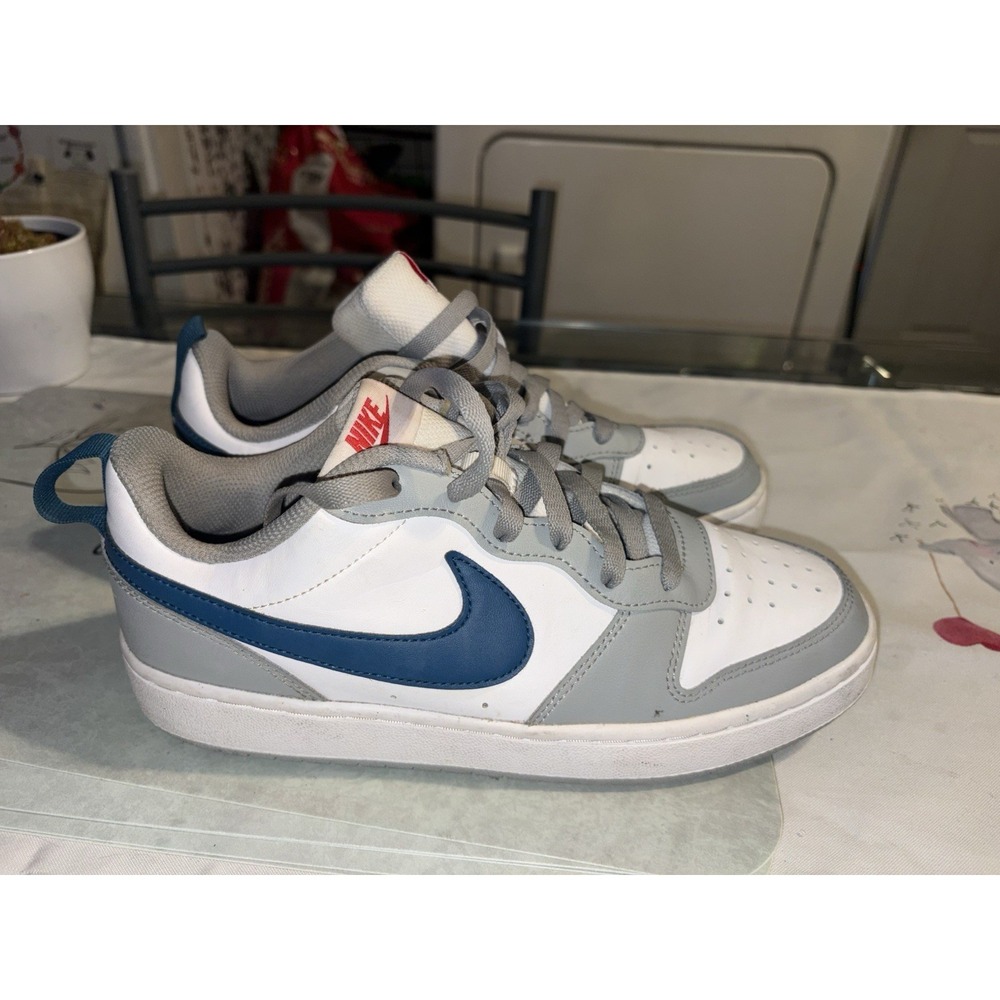 Nike Boys Court Borough Low 2 BQ5448-117 White Casual Shoes Sneakers Size 7Y